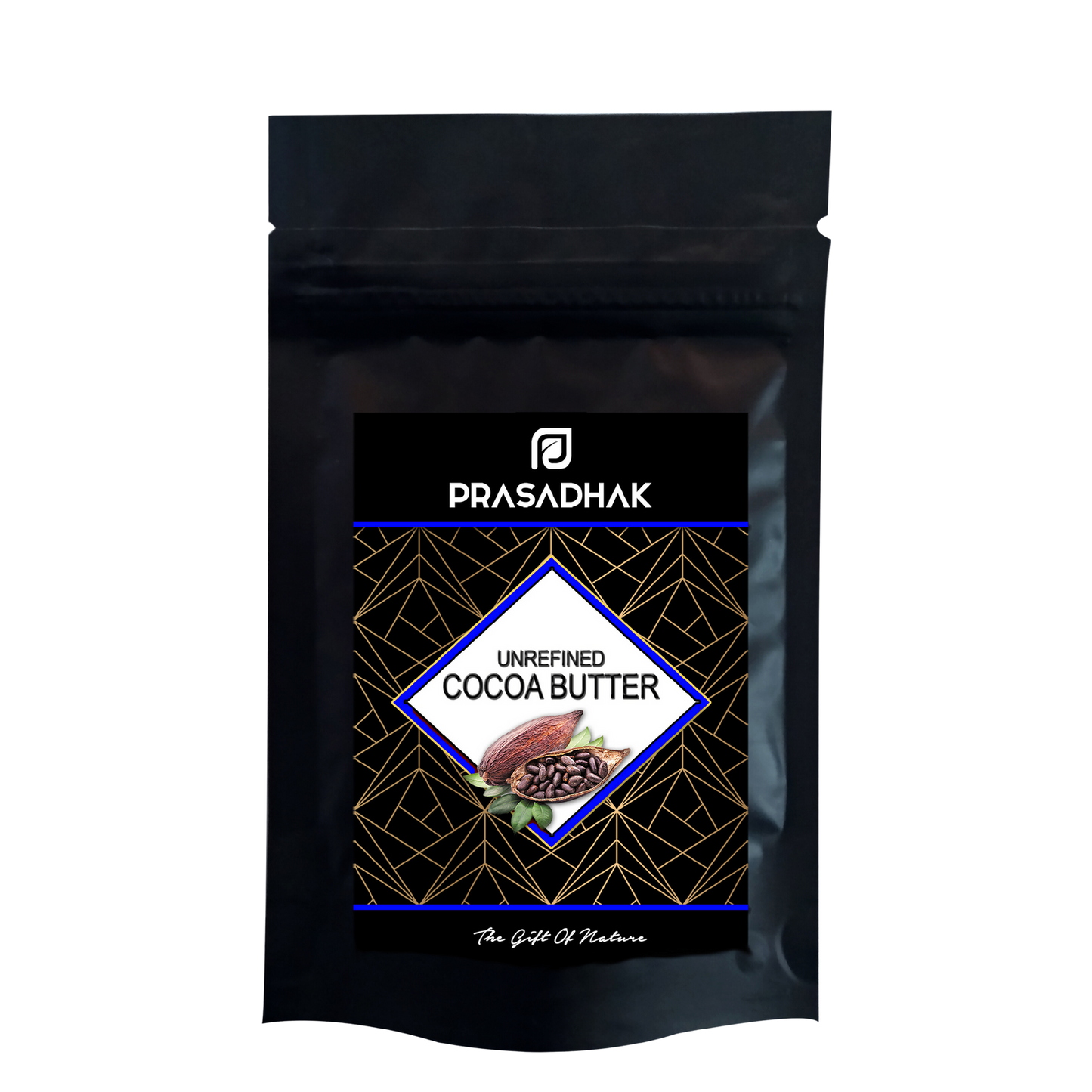 Prasadhak Unrefined Cocoa Butter block - raw natural butter for skin moisturizing