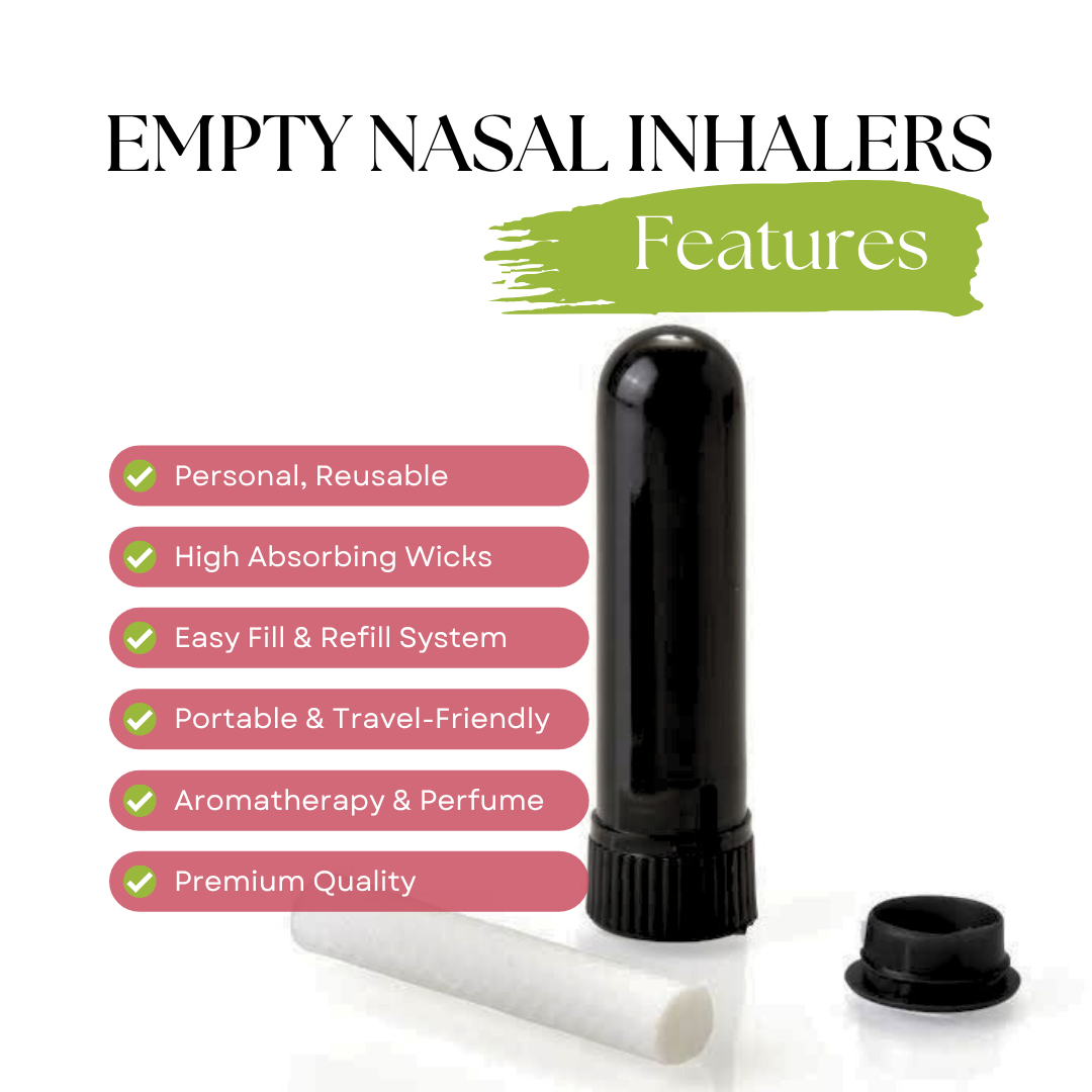 Empty Nasal Inhaler Tubes - Black