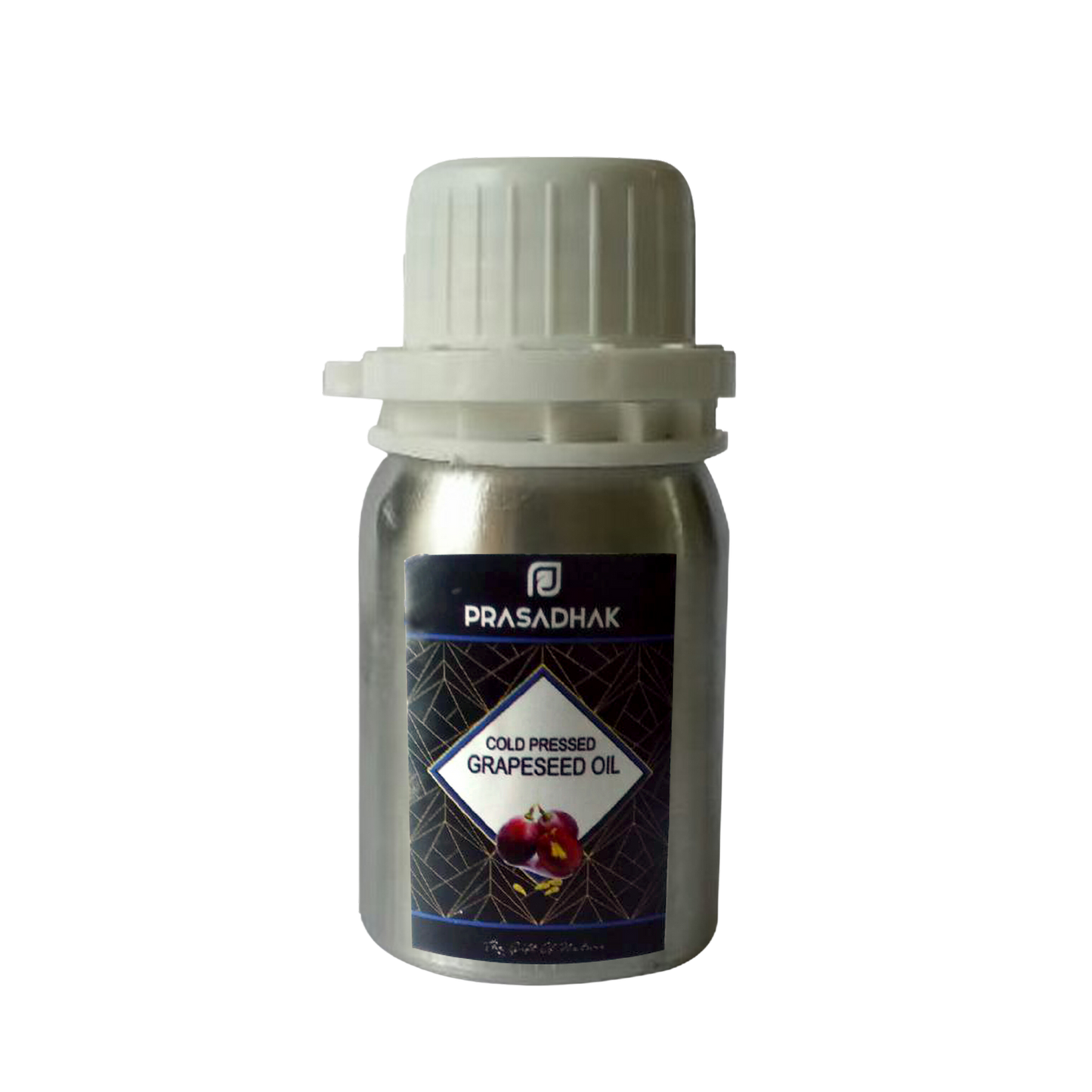 Prasadhak Cold-pressed Grapeseed Oil bottle - lightweight carrier oil for skin and hair