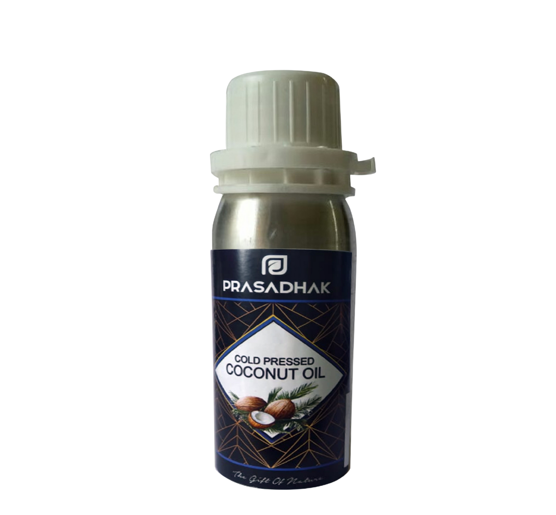 Prasadhak Cold-pressed Virgin Coconut Oil bottle - pure natural oil for skin, hair and cooking
