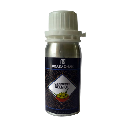 Prasadhak Cold-pressed Neem Oil bottle - 1500ppm azadirachtin concentration