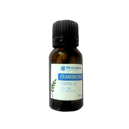 Prasadhak Frankincense Essential Oil bottle - 100% pure oil for aromatherapy