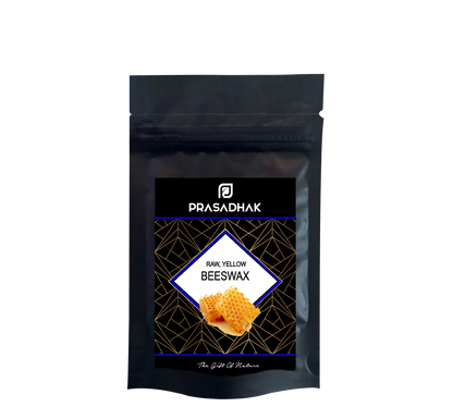Prasadhak Unrefined Yellow Beeswax block - raw natural wax for DIY balms and candles