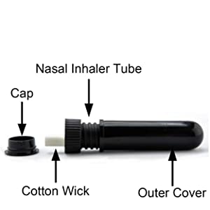 Empty Nasal Inhaler Tubes - Black