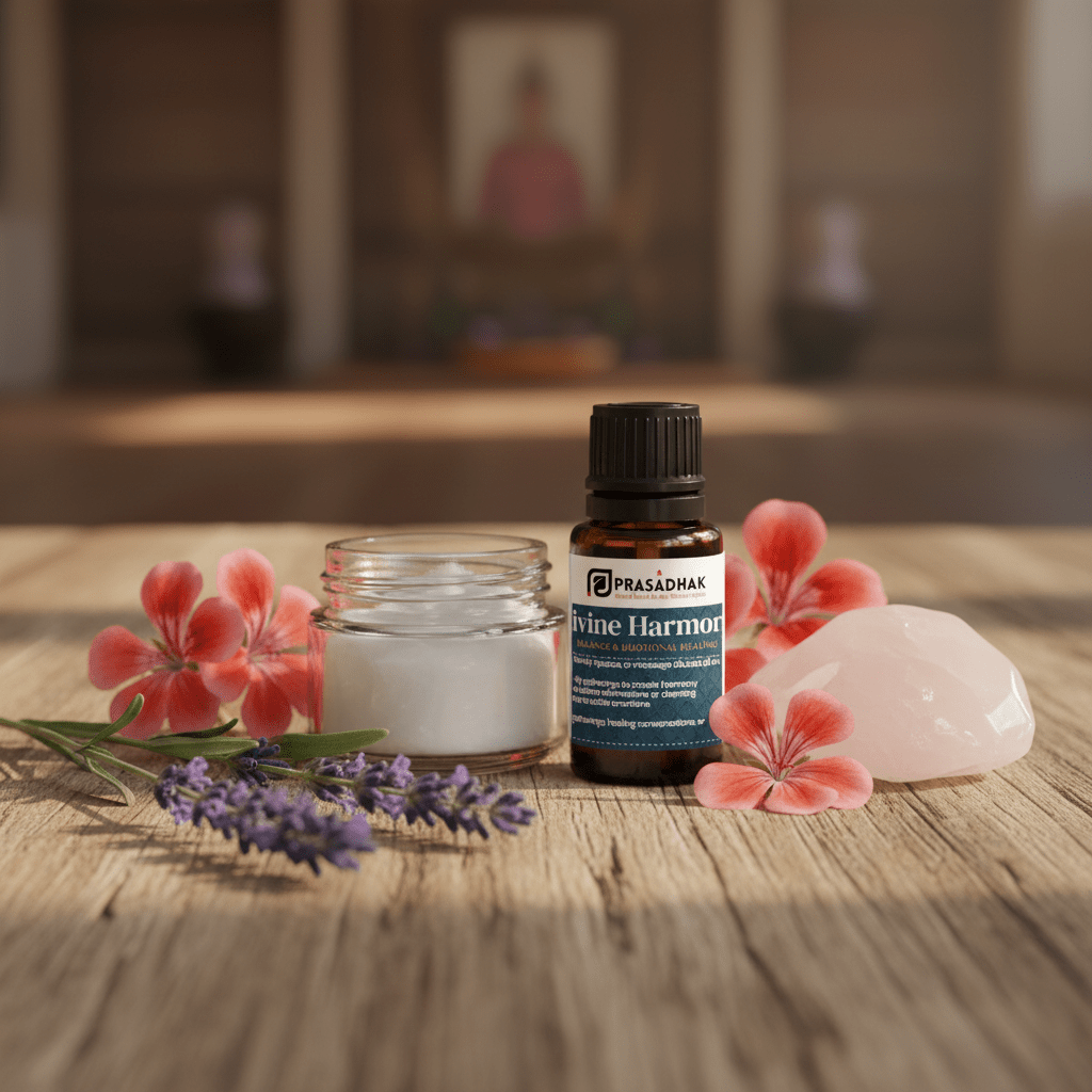 Divine Harmony – Emotional Balance & Sacred Connection | Essential Oil Blend (30ml) aromatherapy balance 1- Prasadhak