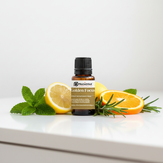 Golden Focus – Clarity & Concentration | Essential Oil Blend (30ml)