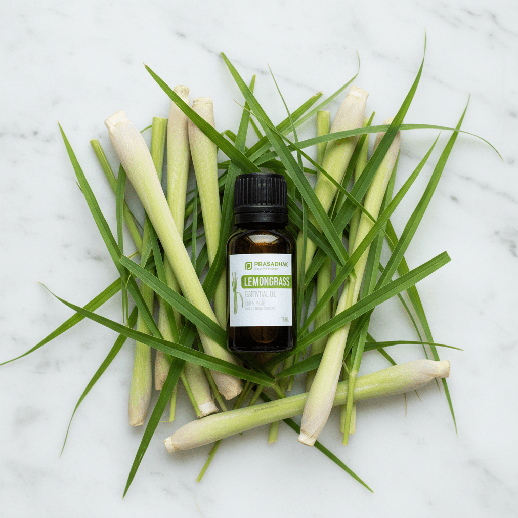 Lemongrass flat-lay marble