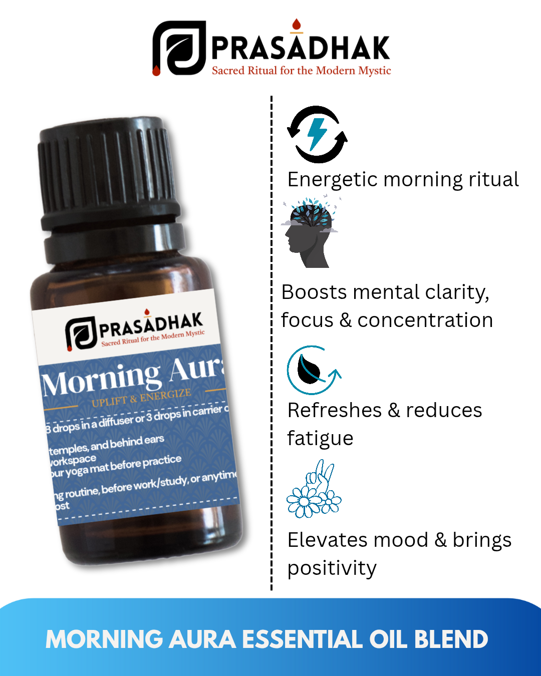 Morning Aura – Uplift & Energize | Essential Oil Blend (30ml)