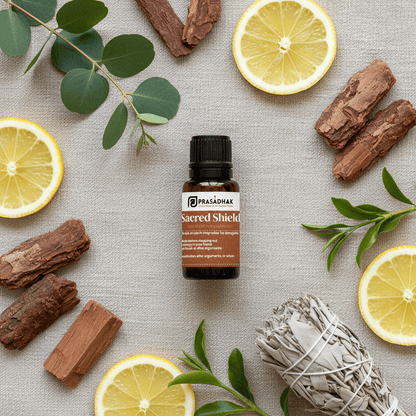 Sacred Shield – Protection & Space Cleansing | Essential Oil Blend (30ml) aromatherapy balance essential oil- Prasadhak
