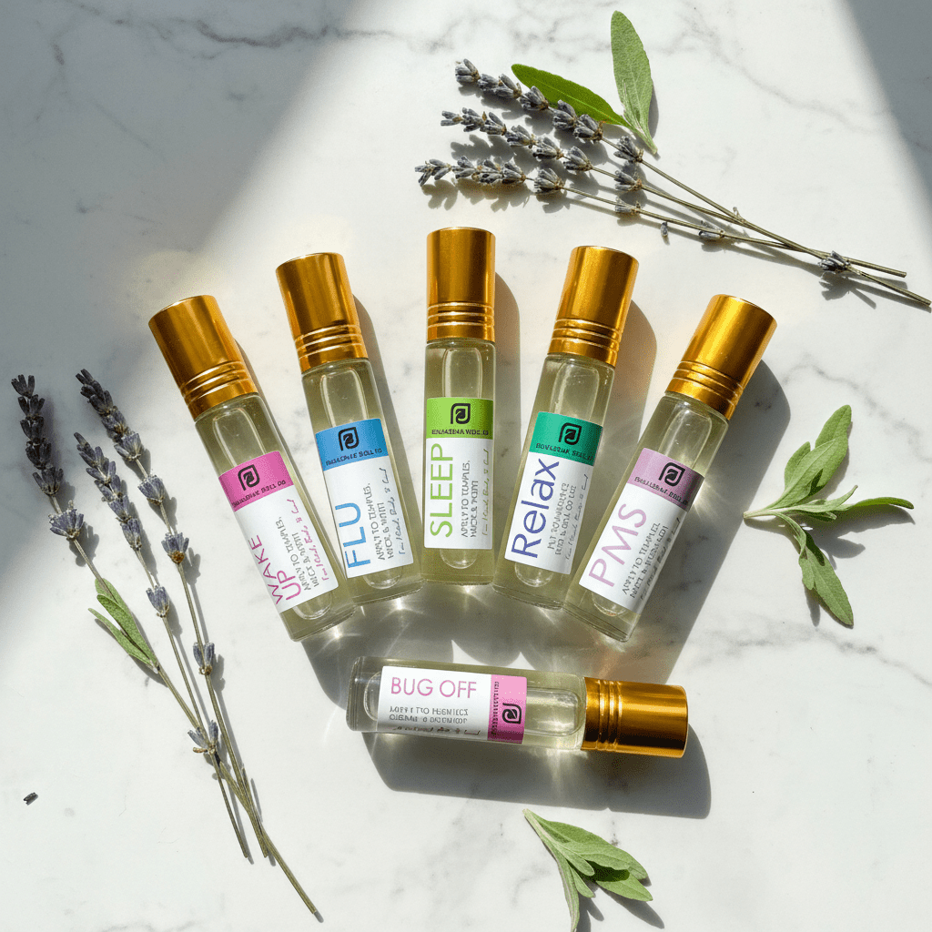 Wellness Roll-Ons Flat Lay